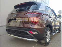 Защита заднего бампера d60 для для Hyundai Creta 2021-
