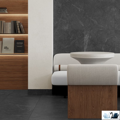 Керамогранит Ocean Ceramic Rocky black pro графитовый 80 x 80 см матовый