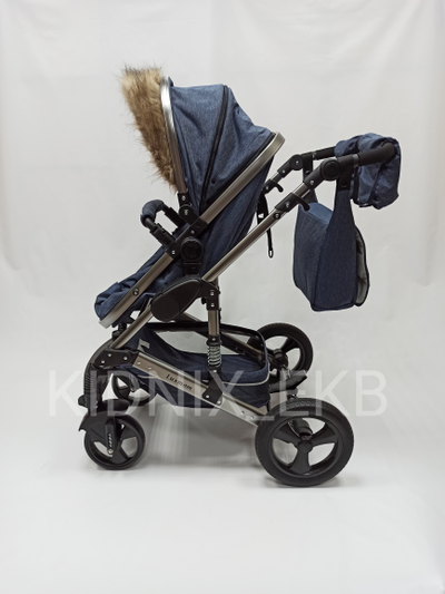 Детская коляска 3 в 1 Luxmom 555 Синий
