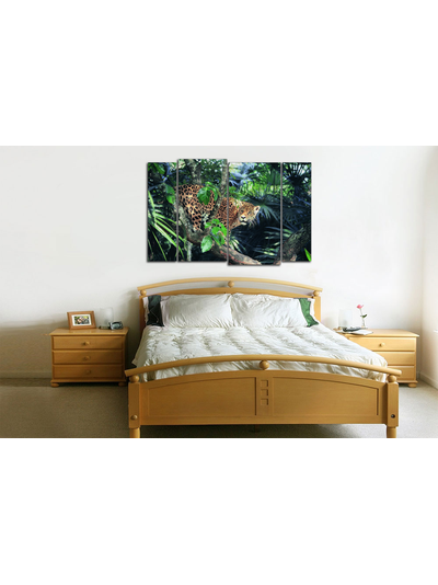 Модульная картина "Леопард на дереве"