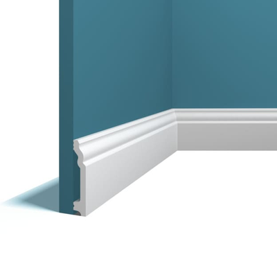 Плинтус напольный Перфект Plus P157, из дюрополимера, влагостойкий, под покраску, 2 метра