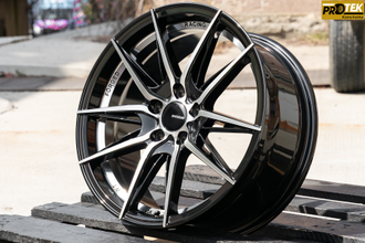 Комплект дисков R16 7,0J ET+40 5*100 Shogun RF-X Черный с полированными лучами и ободом (S220)