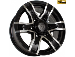 Комплект дисков R15 6,0J ET+33 6*139,7 Sakura Wheels 4156 Черный с полировкой (№ 814)