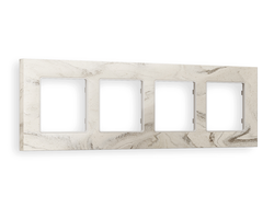 Рамка 4-я Серо-бежевый мрамор, коллекция GRAND - Ambrella Volt - ALFA