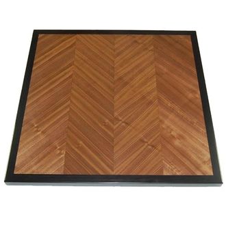 Quartered Walnut Veneer in V-Match Pattern with Ebony Stained Walnut Edge