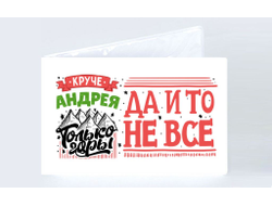 Обложка на студенческий билет #4 Андрей