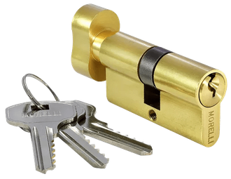Ключевой цилиндр Morelli с поворотной ручкой (50 мм) 50CK PG Цвет - Золото