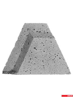 Элемент "LOTS-out", цв.Серый Brut (170х125х10-20мм), 64шт=1м2. 21кг/м2
