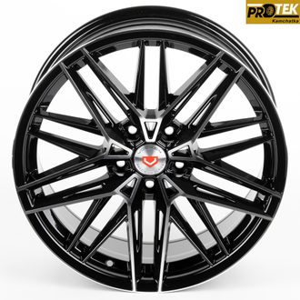 Комплект дисков R18 8,0J ET+40 5*114,3 Vossen 1217X-SB393 Черный с полированными лучами (81377)