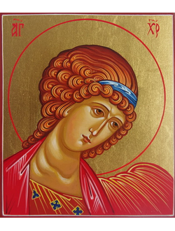 Ангел-Хранитель. Рукописная икона. 9х10,5см.