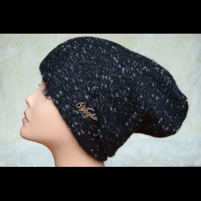 Черная шапка бини женская Италия Vizio 6148 CL купить