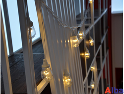 Ламполайт 10*0,2 м, белый провод