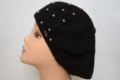 Фетровый берет женский 2019 Vizio Италия 6108 черный