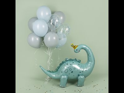 Шар 3D (47''/119 см) Фигура, Динозавр Бронтозавр в колпачке