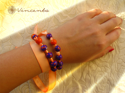 Необычный браслет "Фиолетовый день"