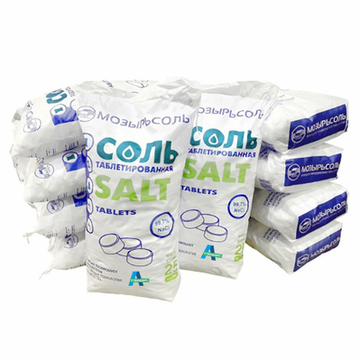 Соль таблетированная для фильтров очистки воды Мозырьсоль 25кг