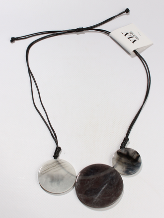 Колье "Три круга" серое