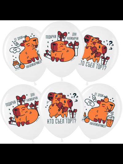 Воздушные шары Капибара в подарок на день рождения Ростов