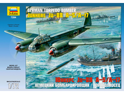 Сборная модель: (Звезда 7284)  Немецкий бомбардировщик/торпедоносец Ju-88 А-17/А-5
