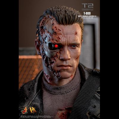 Терминатор Т-800 (Арнольд Шварценеггер, "Терминатор 2: Судный День") - Коллекционная фигурка 1/6 T-800 (Battle Damaged Version 2.0) (DX46) - Hot Toys
