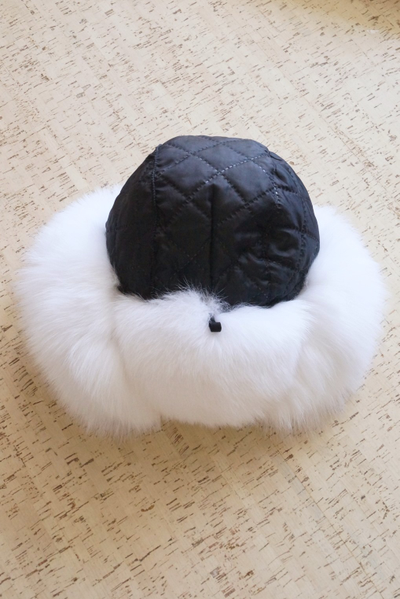 Ушанка "Полярная звезда" цвет белый + кристалл