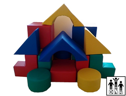 Игровой мягко-модульный набор "Конструктор-трансформер" 52 предмета