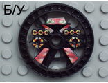 ! Б/У - Technic, Disk 5 x 5 with Blazooka RoboRider Talisman Wheel Pattern, Black (32303pb01) - Б/У