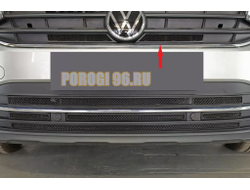 Защита радиатора для Volkswagen Tiguan 2020- black верх PREMIUM