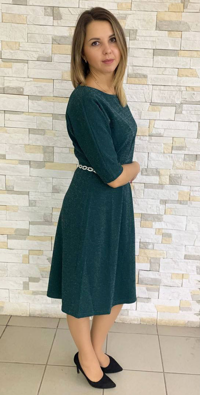 Платье 69-1123 зеленый