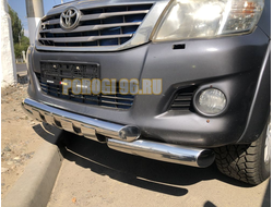 Защита переднего бампера (G) d76 для Toyota Hilux (2011-2015)