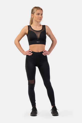 Топ BLACK MESH DESIGN SPORTS BRA "BREATHE" 412