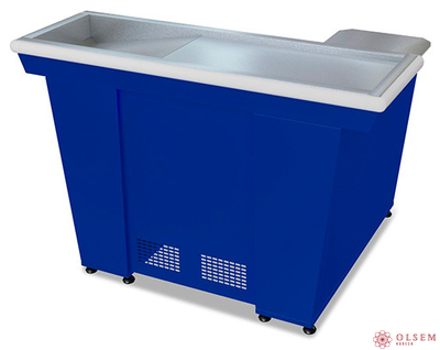 Кассовый бокс Марихолодмаш КБ-1,5-1Н одинарный накопитель (синий)