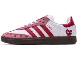 Кроссовки Adidas Samba x Comme Des Garcons Heart Pink White