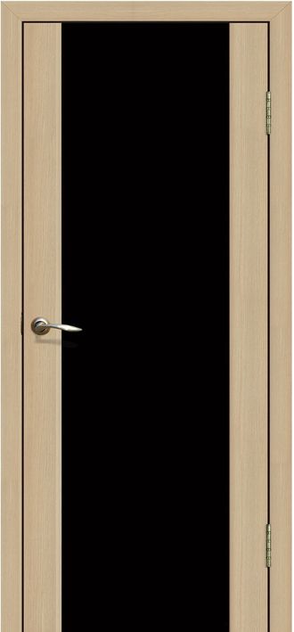 Дверь межкомнатная Экошпон Сибирь профиль Модель 301 триплекс чёрный Ясень латте