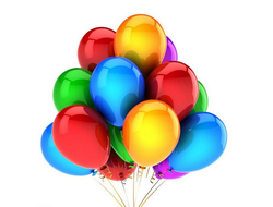 15 разноцветных воздушных шаров