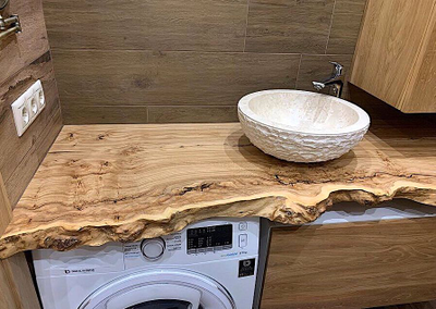 столешница под раковину, столешница под раковину из дерева, стол река под раковину, стол для раковин