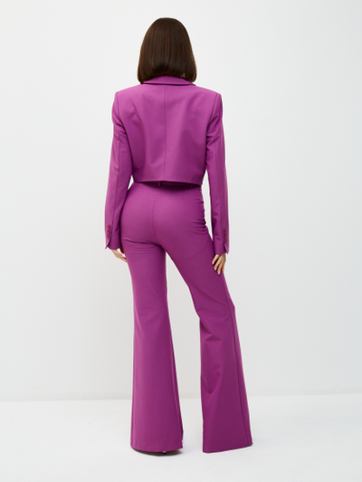 Брюки клеш от колена. Пурпурный