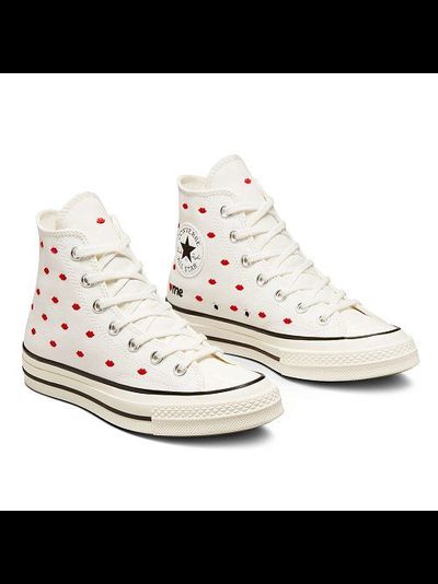 Converse Chuck Taylor Valentines Day белые высокие с губками