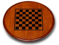 Digitally Printed Chessboard on Laminate with Stained Maple Wood Edge