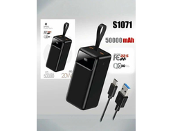 Внешний АКБ (Power bank) Deespi  DP50Q 50000mAh PD20W/QC3.0/Fast 22.5W/LED Display (Black)