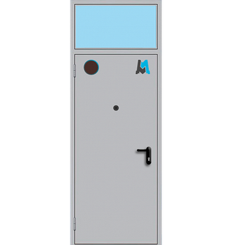 Дверь техническая однопольная с фрамугой 2400х800