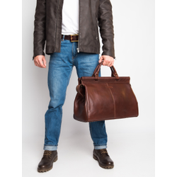 Кожаный саквояж Veano Premium brown (арт. 4004-53)