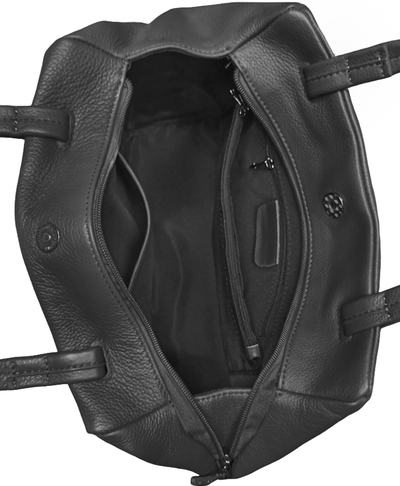 (АРТИКУЛ: 10007/8) СУМКА ЖЕНСКАЯ СРЕДНЕГО РАЗМЕРА, НАТУРАЛЬНАЯ КОЖА, ЧЕРНАЯ, СПЕРЕДИ  КАРМАН, РУЧКИ ЧЕРЕЗ ПЛЕЧО