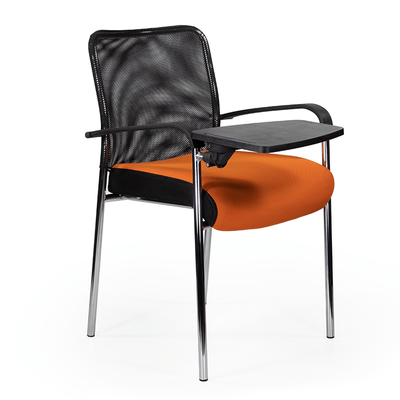 Кресло Стул Афродита Люкс СН TW-01/S-0432/Е11-к чёрный/оранжевый/чёрный со столиком