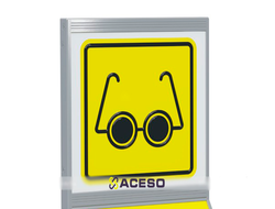 Пиктограмма тактильная, модульная "Доступность объектов для инвалидов по зрению", с наклонным полем,