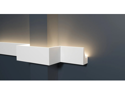 Потолочный плинтус для подсветки DECOR-DIZAYN DD616, из дюрополимера, под покраску, ударопрочный, 2 метра