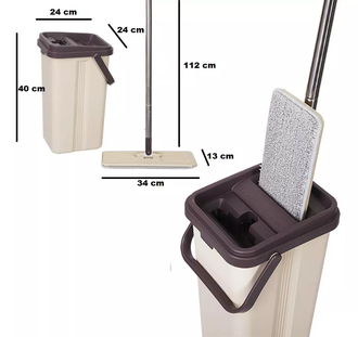 Комплект для уборки полов самоочищающаяся швабра Scratch Cleaning Mop (Объем 8л) ОПТОМ