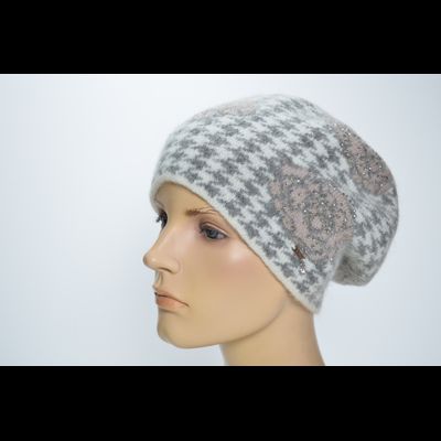 Берет Vizio 1370 B белый с серым