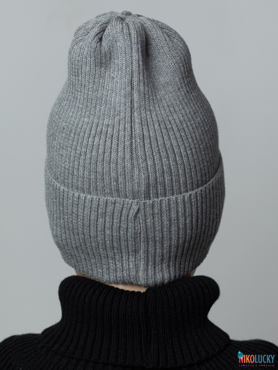 Шапка 25301-01 50%хлопок 50%акрил, серый 56-58