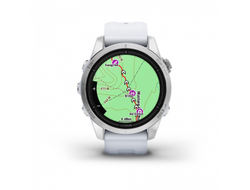 Умные часы Garmin Epix Pro (Gen 2) Standard Edition 42 мм, серебристый корпус, белый ремешок 010-02802-01